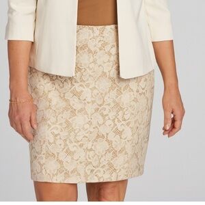 🌷🌸 NWT Cynthia Rowley Cream and Tan Lace Skirt